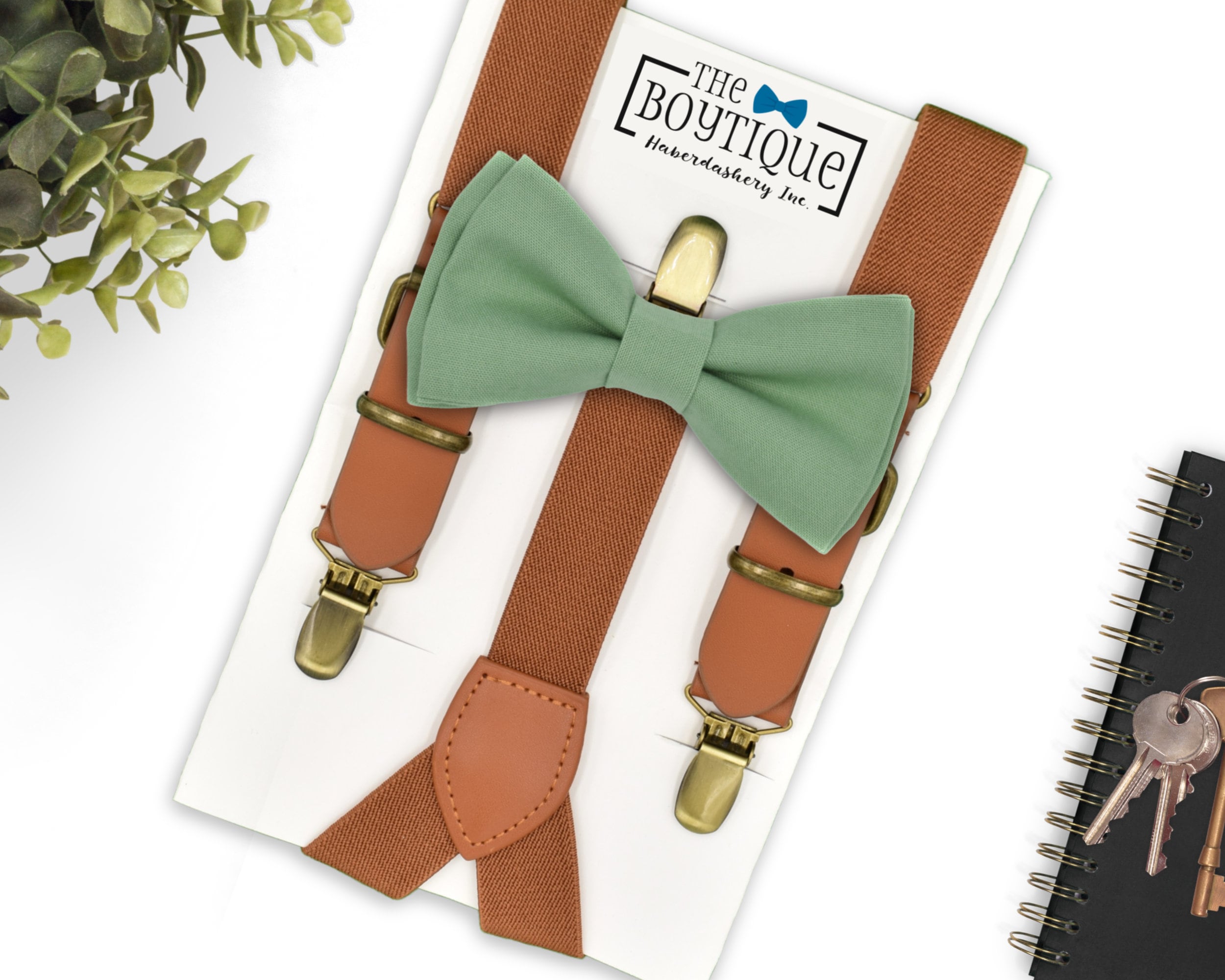 Sage Green Bow Tie Suspender Set Sage Toddler Suspenders Etsy