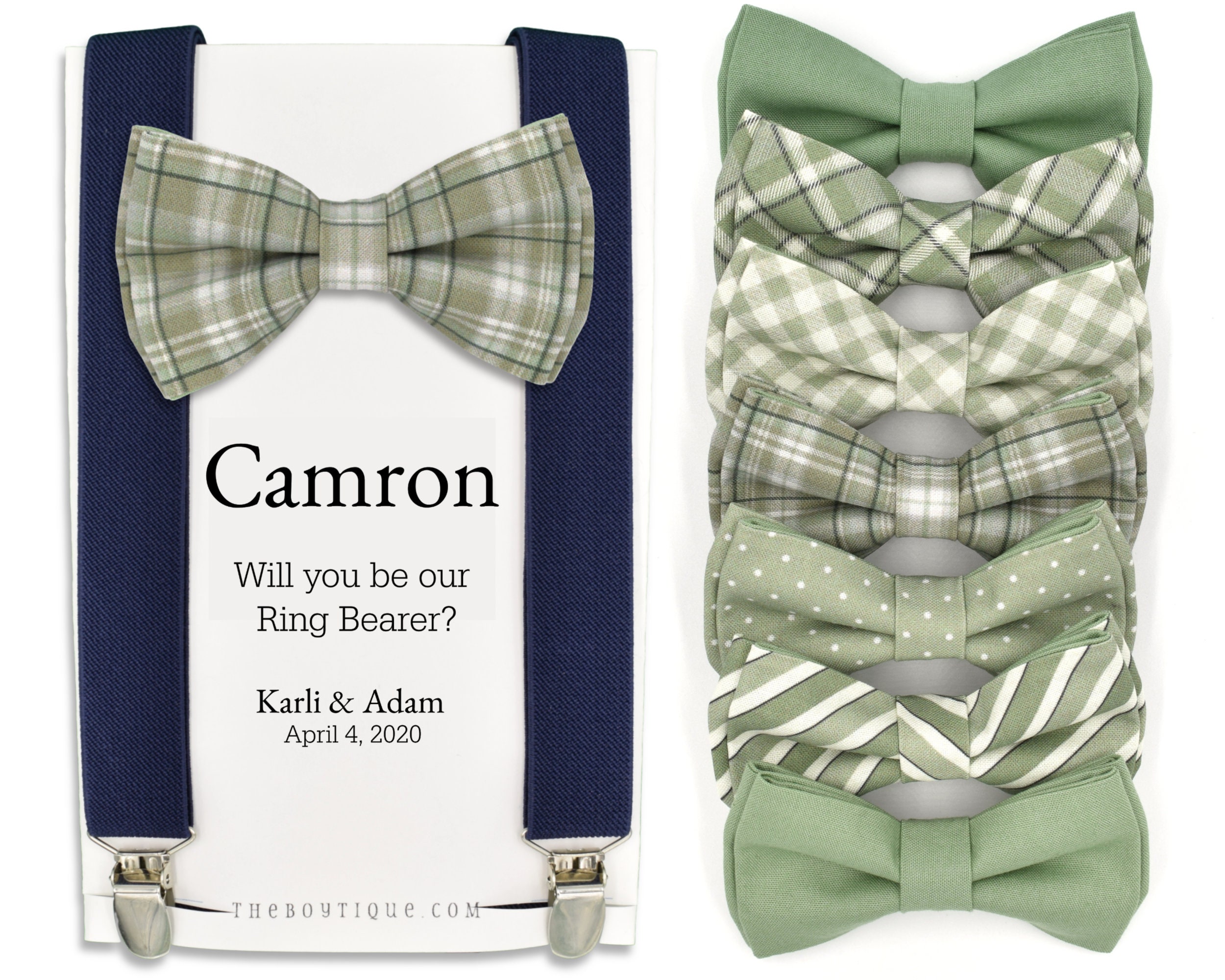 sage green ring bearer outfit