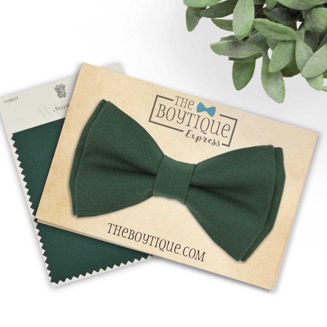 Forest Bow Tie Bow Tie for Men Dark Green Bow Tie Groomsman Etsy