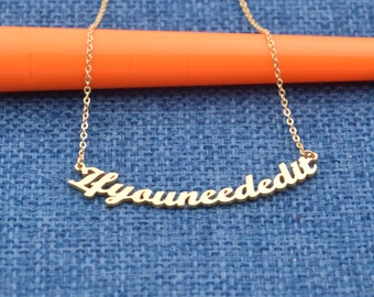 Custom Word/name Necklace - Etsy