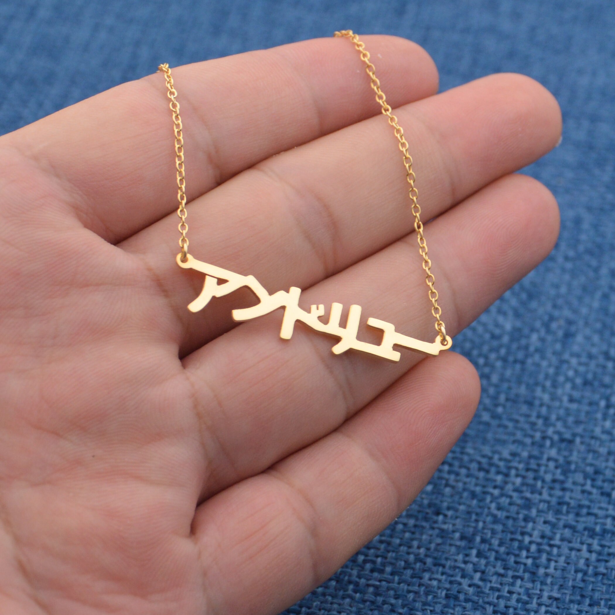 Personalized Japanese Name Necklacegold Japanese Necklace925 Etsy