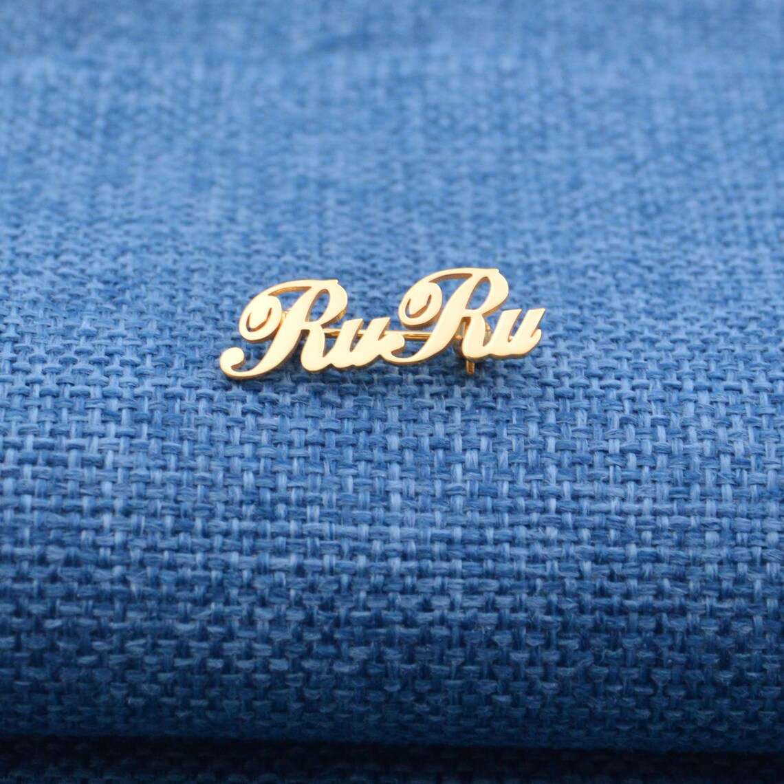 Custom Name Brooch Pinpersonlized Pin With Namelogo Etsy