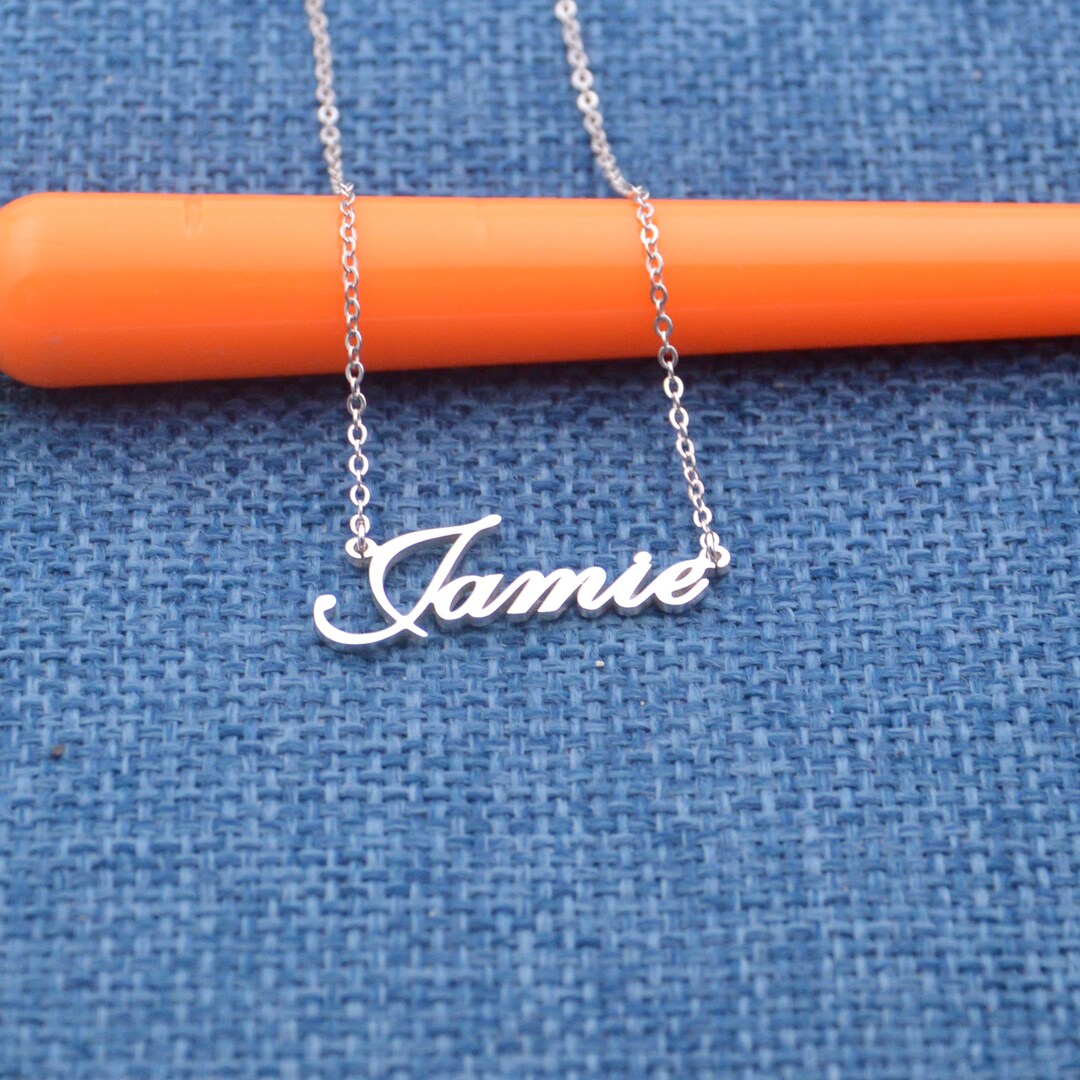 Personalized Silver Name Necklacescustom Christmas Gift for Girls Etsy