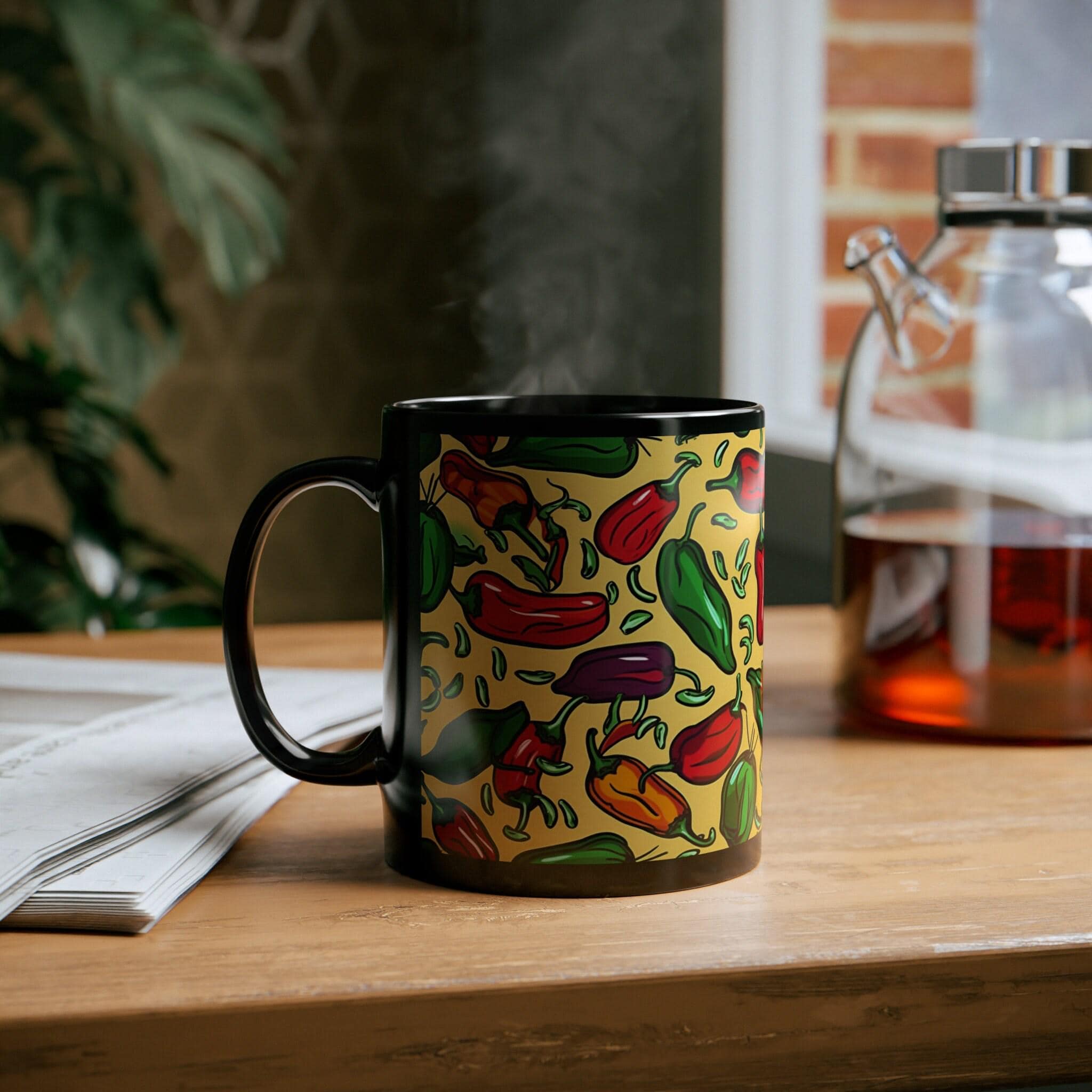 Chili Pepper Coffee Mug #1 11oz Black Mug - Etsy