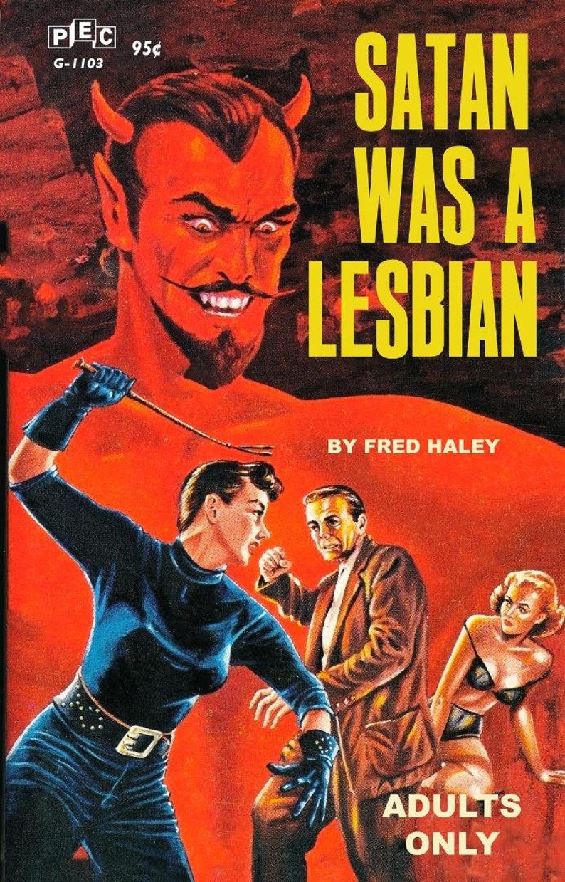 Satan Was A Lesbian Pulp Novel Cover Reproduction Etsy 