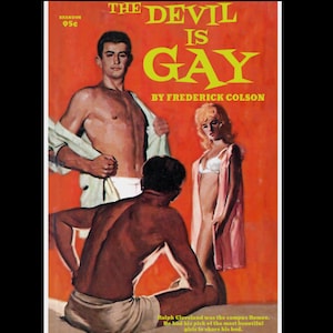 Devil Is Gay Pulp Novel Cover - Poster/print/greeting Card