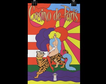 Casino De Paris Las Vegas Pop Art Program Cover Dunes Hotel Poster/card