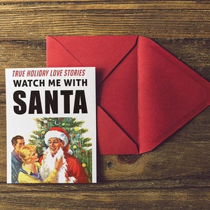 Hotwife Cuckold Swingers Santa Holiday Card - Single Card