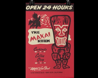 Makai Room Matchbook Reproduction Poster