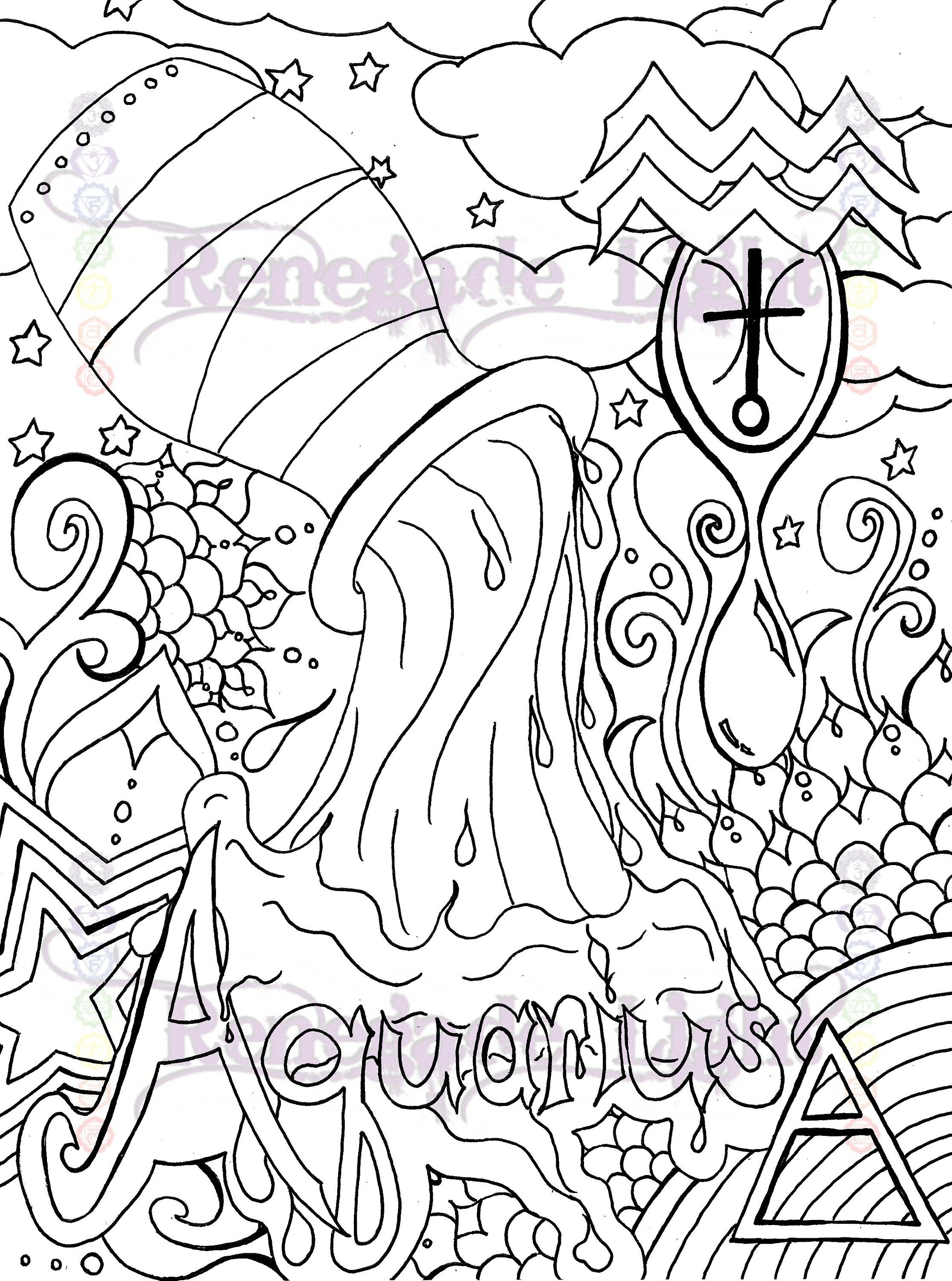 Aquarius Sheets Coloring Pages - Il Fullxfull.2536198042 Pm67 