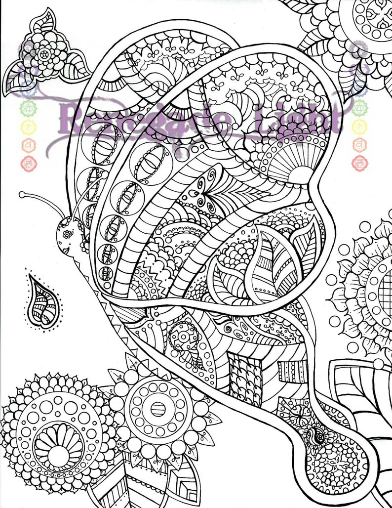 920 Zentangle Butterfly Coloring Pages , Free HD Download