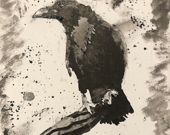 Raven - 9” x 12” archival print with 1” border. Signed