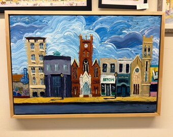Alexandria II- 36” x 24” Acrylic on canvas. 1.5” deep. framed. original
