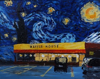 Starry Waffles -12” x 18” pigment ink on poster paper no border