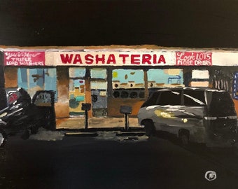 Houston Washateria - 18” x 24” acrylic on canvas