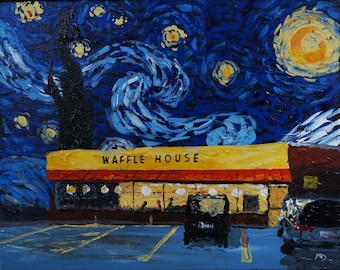 Starry Waffles - 16” x 20” archival ink print 1” inch border. Certificate of authenticity included