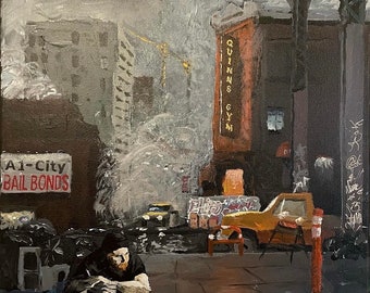 Morning in Ash City - 16” x 20” acrylic on canvas original