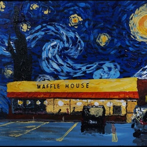 Starry Waffles - 16” x 20” - Canvas reproduction Print. Includes a signed certificate of authenticity