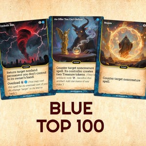 100 Blue MTG Proxy Cards