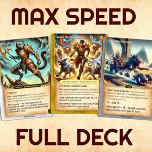 Commander Deck - Velocidade Máxima - Ligue seus motores com Samut, Força Motriz - Cartas Premium MTG Proxy