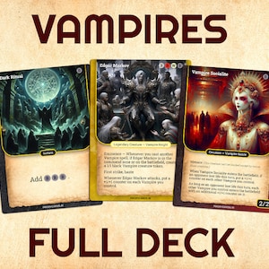統率者デッキ - 吸血鬼 - エドガー、テフェリーの加護、悪魔の教示者など - プレミアム MTG プロキシ カード