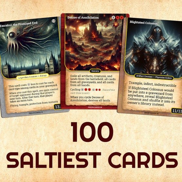 100x Unique Salty Proxy Cards, Premium Quality MTG Proxies