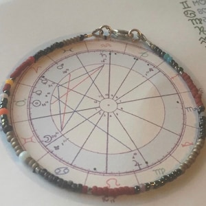 Pulsera de carta natal: use su carta natal en su muñeca, piedra de nacimiento de regalo familiar personalizada HECHA A PEDIDO