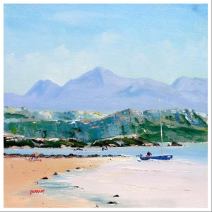 2 GRUSSKARTEN - Nach einem Originalgemälde. Big Sands, Gairloch, Westküste von Schottland