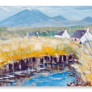 Cartes de vœux d'art paysager n° 3 – Peintures écossaises – Sur carte mate 300 g/m² (lot de 4) par l'artiste Peter Tarrant. Marque : Trossachs Studio.