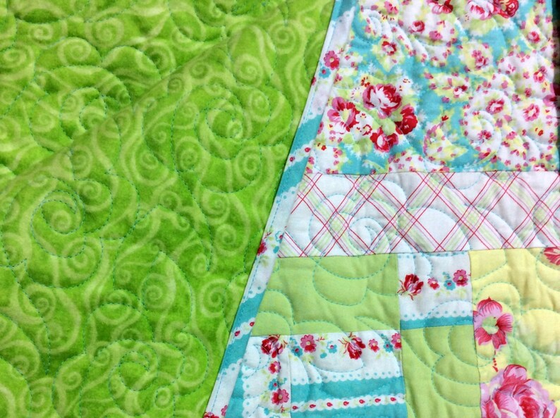 Floral Quilt Shabby Chic Quilt Queen Size Bedding Etsy