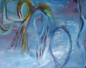 Abstract art on Paper/ Acrylic painting