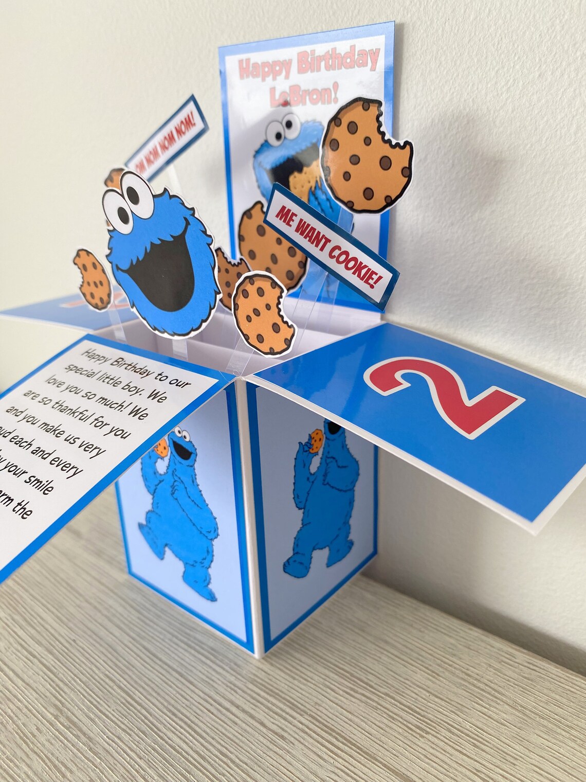 Cookie Monster Card-in-a-box - Etsy