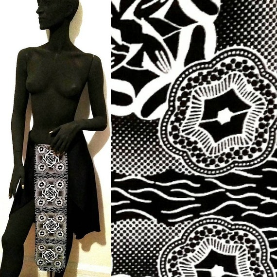 Era-Kanda Collection 2pc SKIRT and PANEL Ensemble BLACKROSE