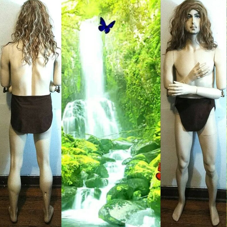 LOIN Cloth Accessory Garb - Diaper Style - Front/Back Panels - TARZAN