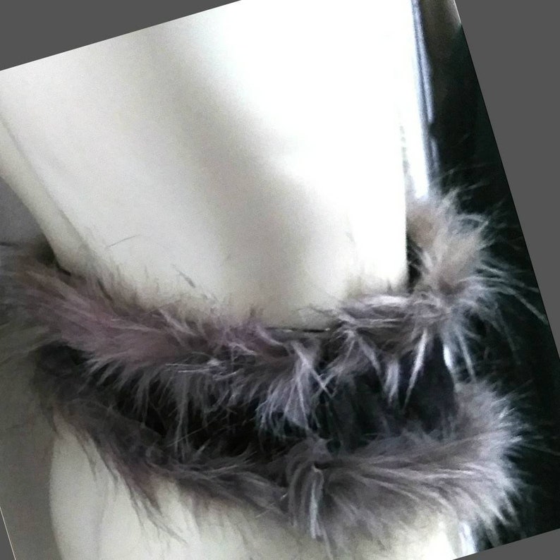 Grey Fur Trim BARBARIAN FUR BELT