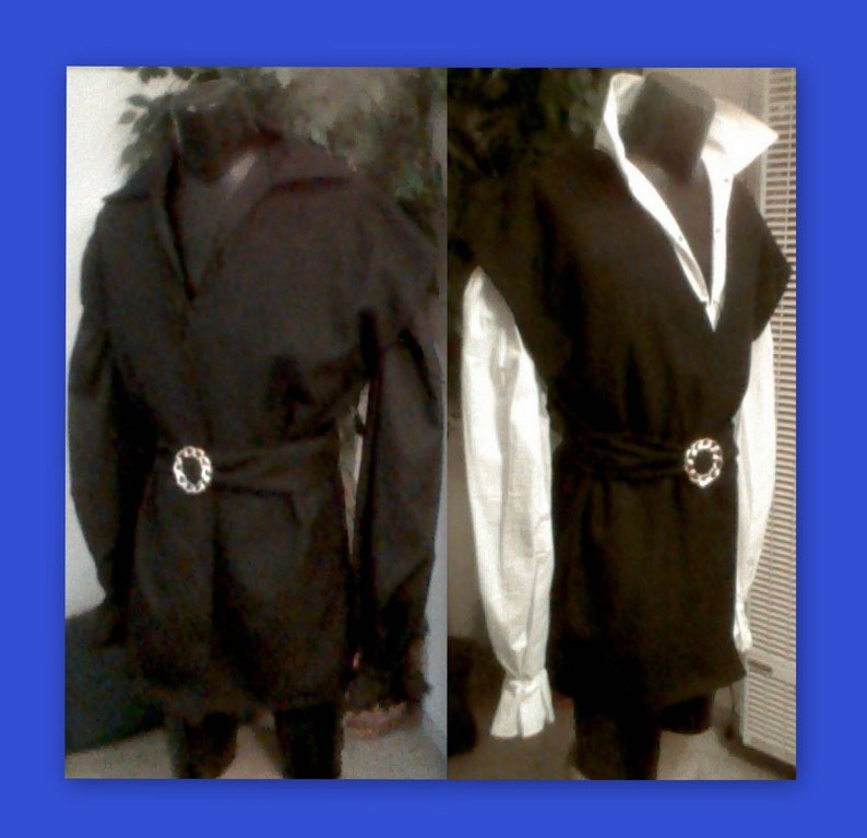Midnight Black STANDARD VIKING TUNIC Vest 2Pc