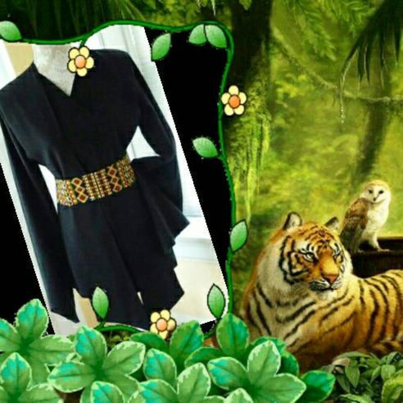 AFRICA/'S BEAT TABARD Tunic Knight Tunic wAttached Tabard Bohemian Female Festival Fashion