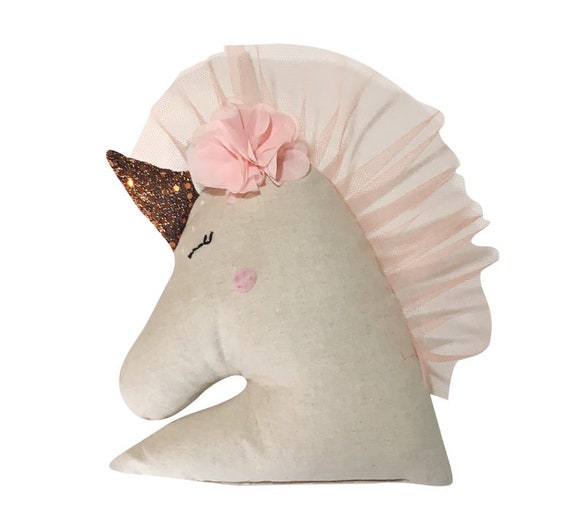 Unicorn pillow sewing kit from SewCraftCook.