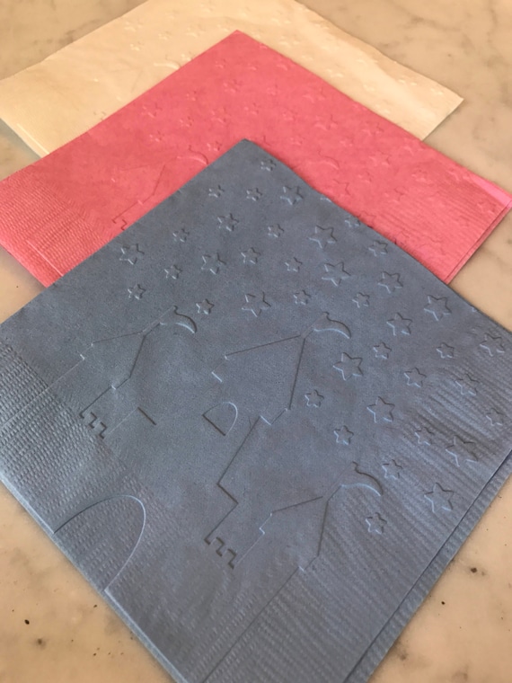 Princess/Fairy Tale Castle Hand Embossed Cocktail Napkins Il_570xn