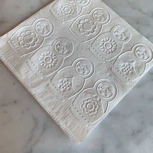 Russian Matryoshka Doll Hand Embossed Cocktail/Beverage/Dessert Napkins