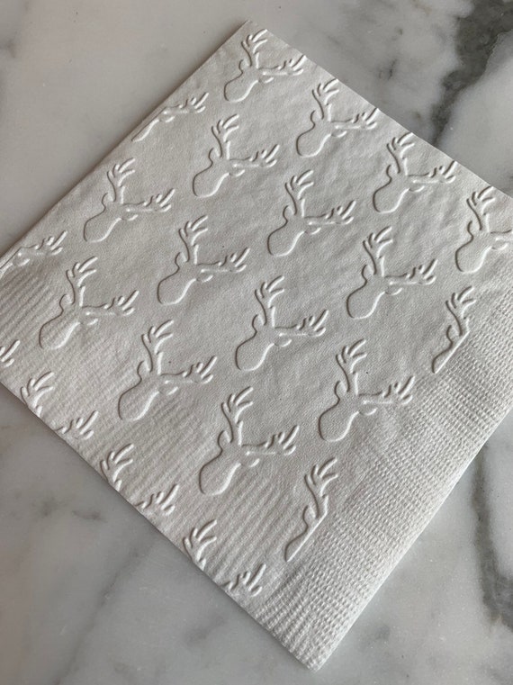 Deer Head/Antler/Hunting (all over) Hand Embossed Cocktail/Beverage/Dessert Napkins Il_570xn