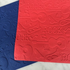 Country Rock Inspired Hand Embossed Napkins