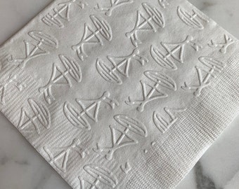 Sail Boats (all over) Hand Embossed Cocktail/Dessert/Beverage Napkins