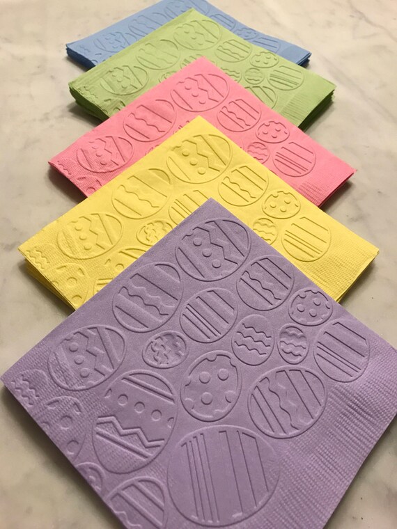 Easter Egg Hand Embossed Cocktail Napkins Il_570xn