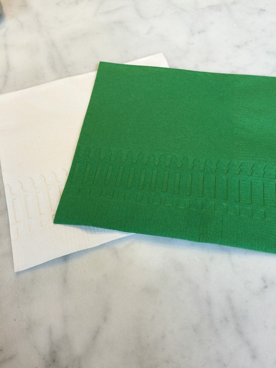 Picket Fence Hand Embossed Cocktail Napkins Il_570xn