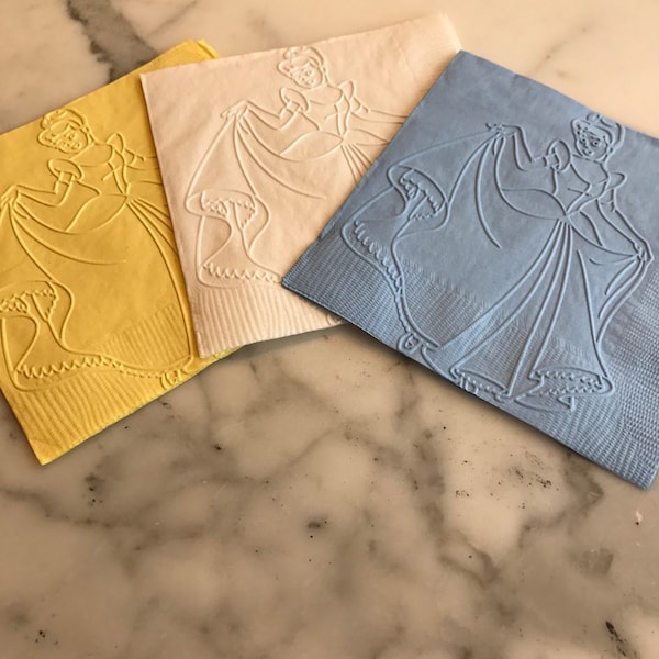 Cinderella (Disney Princess) Hand Embossed Cocktail Napkins