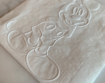 Mickey Mouse Hand Embossed Cocktail/Dessert/Beverage Napkin