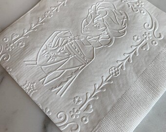 Servilletas de cóctel/postre/bebida con relieve a mano de Elsa (temática de Frozen)