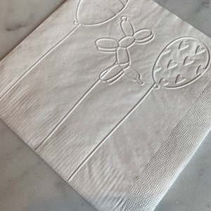 3 Balloon Bundle/Bunch (baby shower, winnie the pooh, UP themed) Hand Embossed Cocktail/ Beverage/ Dessert Napkins