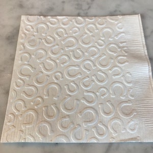 Horseshoe Kentucky Derby Themed Hand Embossed Cocktail Napkins image 3